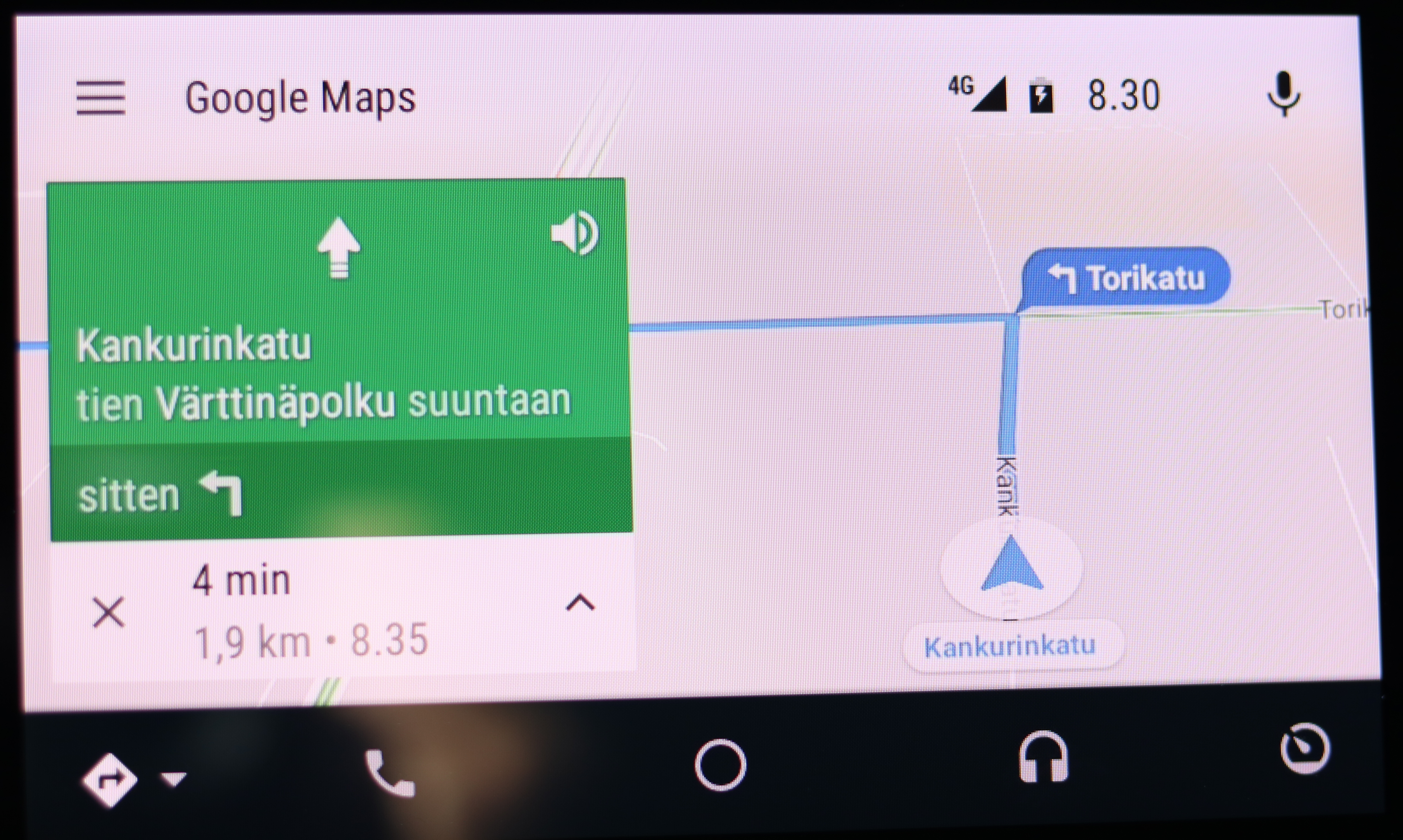 Google Maps navigoinnin aloitus