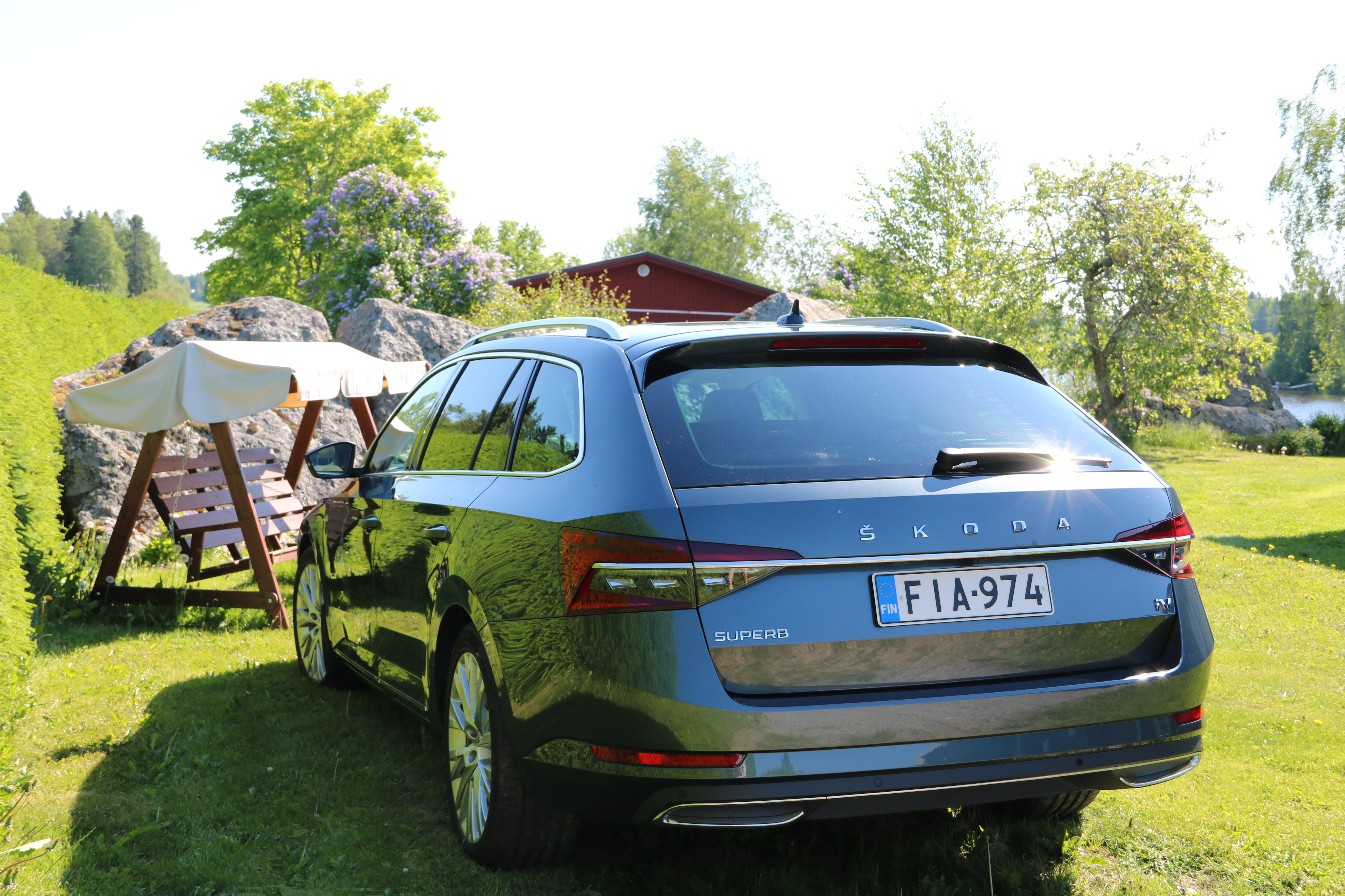 Skoda Superb Combi iV from behind