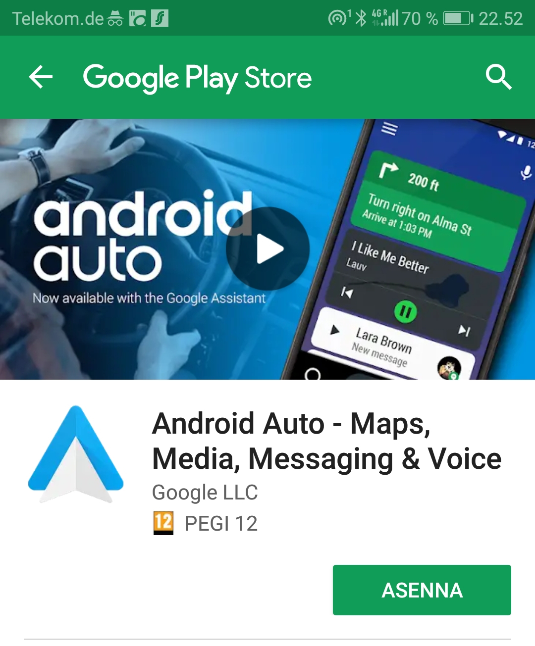 Android Auto Play-kaupassa