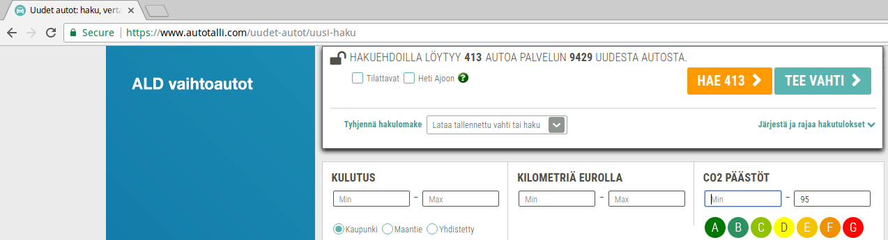 autotalli.com täsmähaku