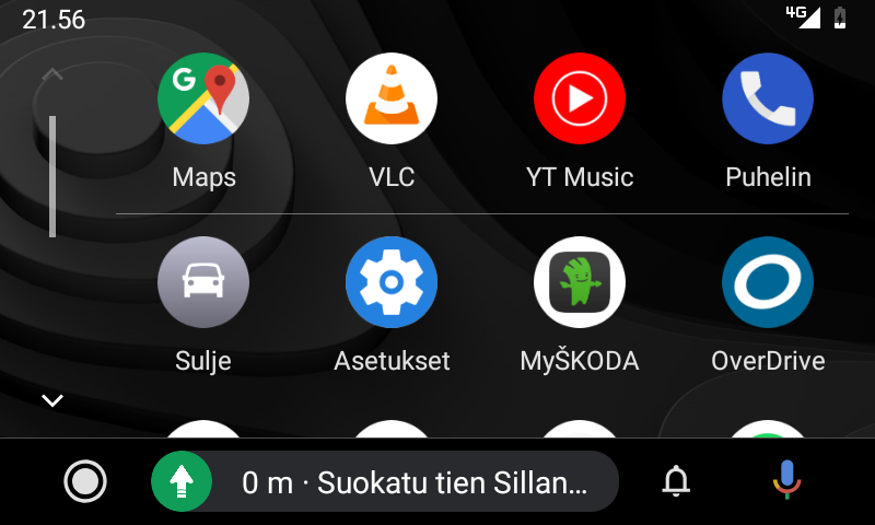 Android Auto 2019 käyttöliittymä